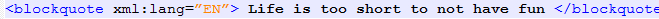 block quote